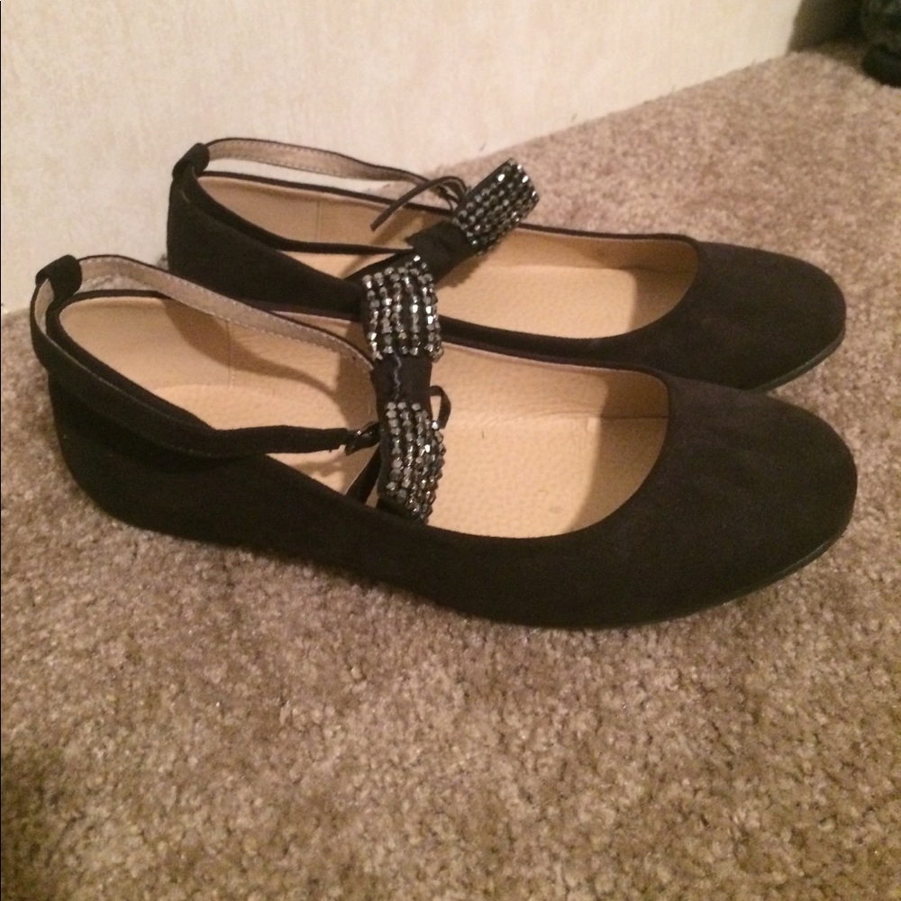 Torrid Strappy Sparkly Bow Flats